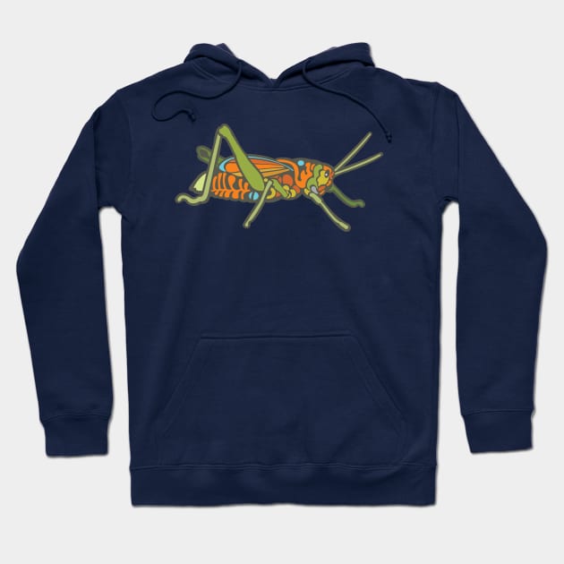 Colorful Grasshopper Hoodie by evisionarts